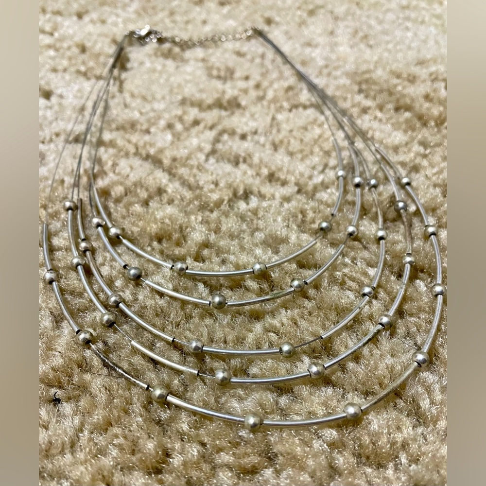 Silver Multi-Layer Necklace